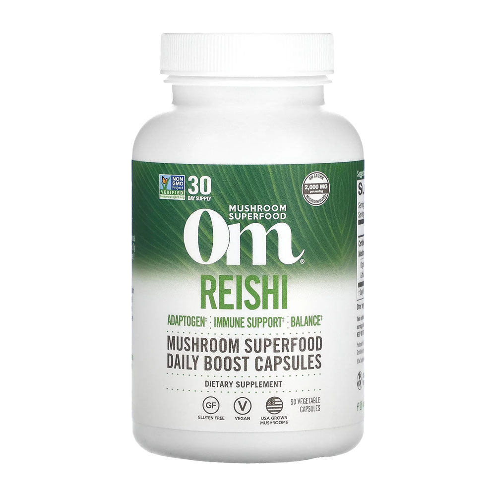 Om Mushroom Superfood Reishi Mushroom Capsules for Immune Support, 90 Ea